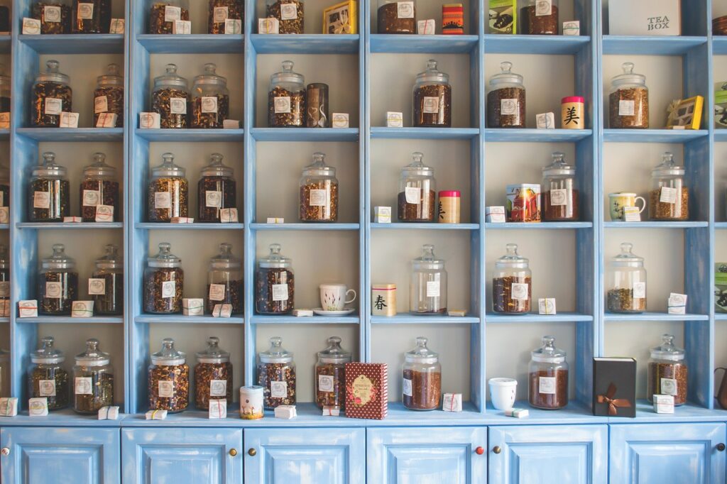 jars, herbs, shelves, store, shop, chinese medicine, herbal, indoors, natural, tea, herbal medicine, herbs, herbs, herbs, herbs, herbs, store, store, shop, shop, chinese medicine, herbal, tea, tea, herbal medicine, herbal medicine